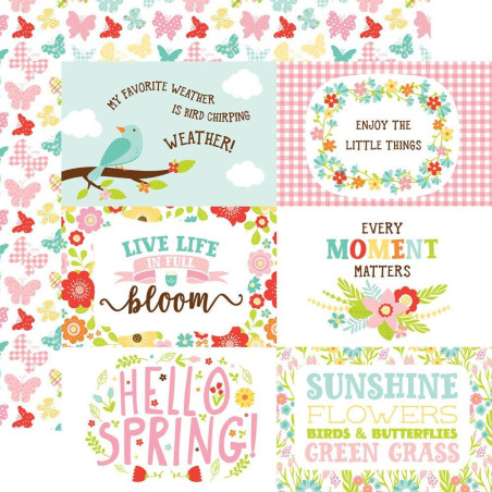 Echo Park Spring Fling Paper 4x6 Journaling Cards