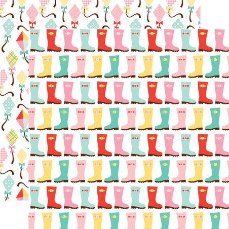 Echo Park Spring Fling Paper - Rainboots
