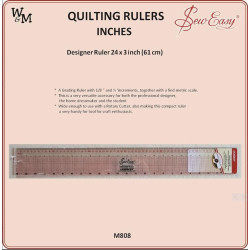 Sew Easy Ruler - Designer Rule (metric and imperial) Quilting - 24inch / 60cm
