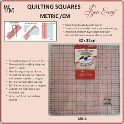 Sew Easy Square Metric 32 x 32cm Ruler