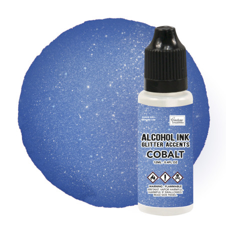 Couture Creations Alcohol Ink - Glitter Accents - Cobalt