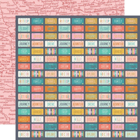 Simple Stories Let's Go Paper - Enjoy The Ride