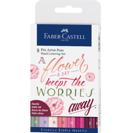 Faber-Castell Pitt Artist Pen Hand Lettering Set 8 pcs