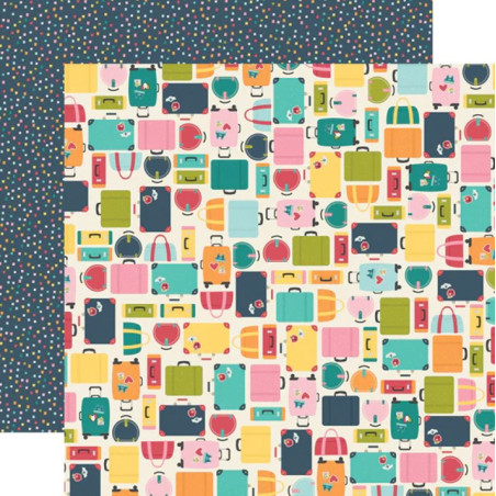 Simple Stories Going Places Paper - Pack Your Bags