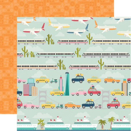 Simple Stories Going Places Paper - Enjoy the Ride
