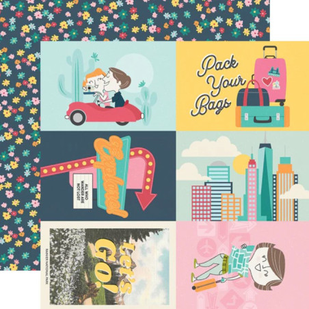 Simple Stories Going Places Paper - 4x6 Elements