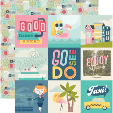 Simple Stories Going Places Paper - 4X4 Elements