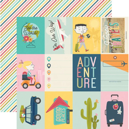 Simple Stories Going Places Paper - 3X4 Elements