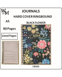 W&M A5 Journal Book - Black...
