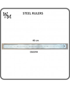 W&M Steel Ruler 40 cm