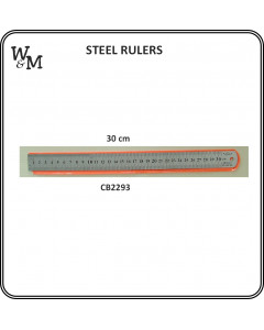 W&M Steel Ruler 30cm