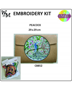 W&M Embroidery Kit - Peacock