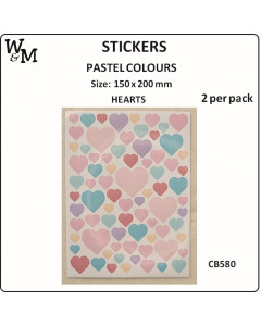 W&M Sticker Hearts Pastel