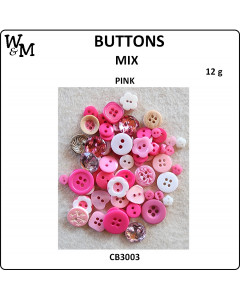 W&M Buttons -Pink Mix