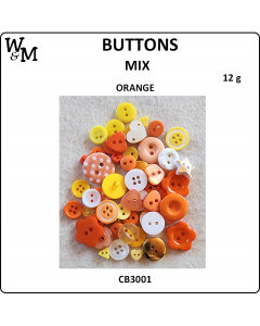 W&M Buttons - Orange Mix