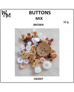 W&M Buttons - Brown Mix