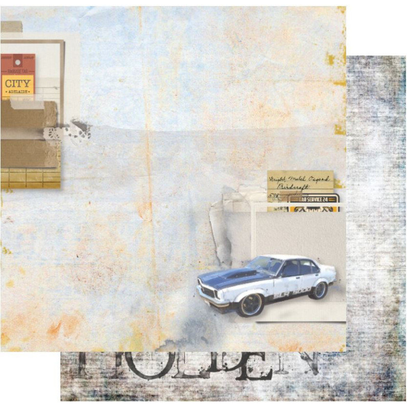 Uniquely Creative Drive & Fly 12 x 12 Scrapbook Paper - Automobile