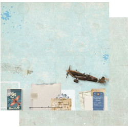 Uniquely Creative Drive & Fly 12 x 12 Scrapbook Paper - Plane