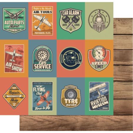 Uniquely Creative Drive & Fly 12 x 12 Scrapbook Paper - Air Show