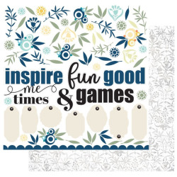 Uniquely Creative Main Street 12 x 12 Scrapbook Paper - Botanic Park Fussy Cuts