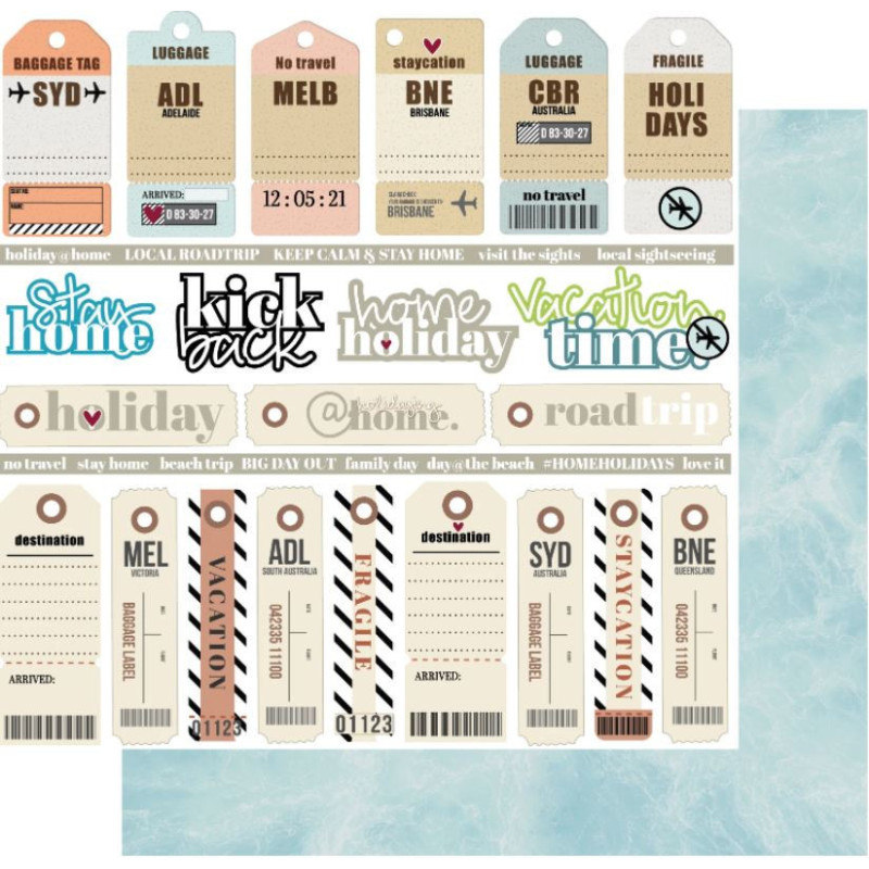 Uniquely Creative Summer Holiday 12 x 12 Scrapbook Paper - Home Holiday