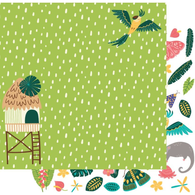 Uniquely Creative Rainforest Retreat 12 x 12 Scrapbook Paper - Wilderness
