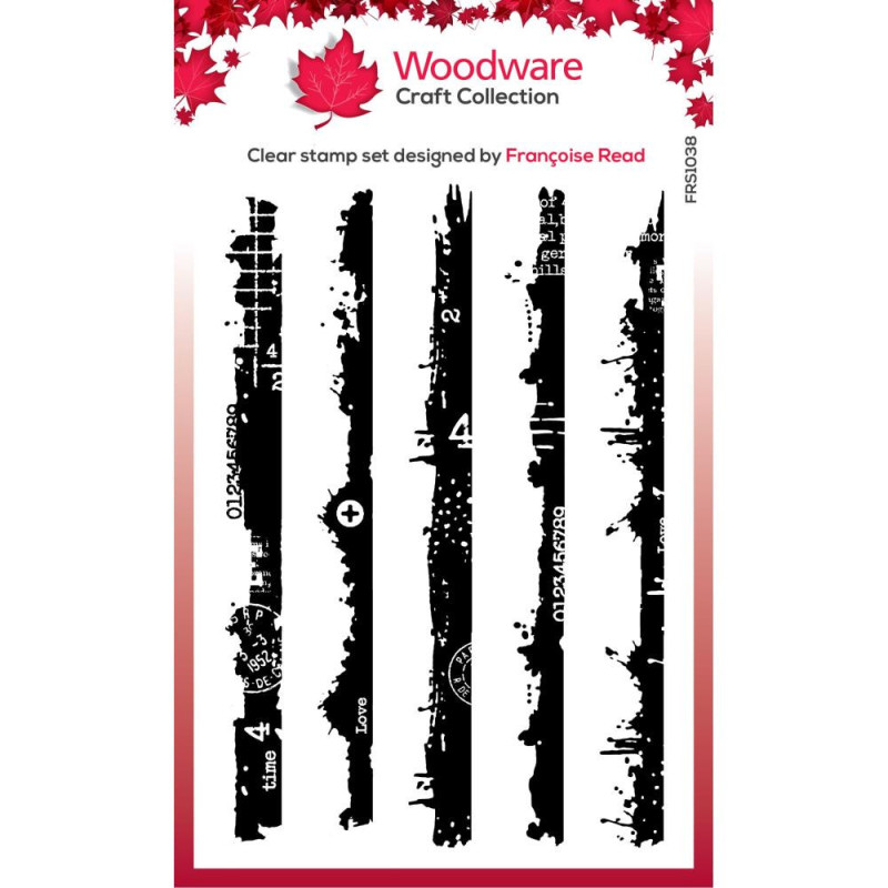 Woodware Clear Stamps 4"X6" - Singles Grungy Borders