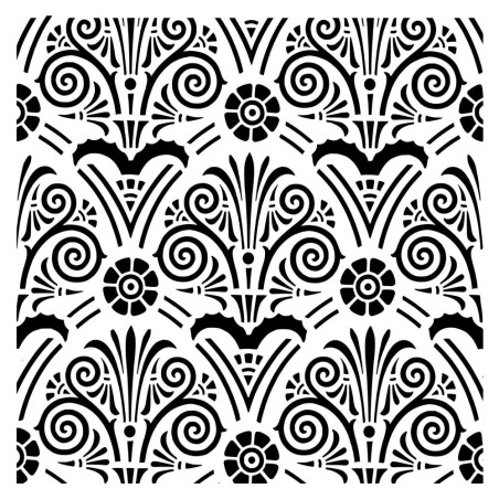 Creative Expressions Creative Expressions Taylor Made Journals Stencil 6"X6" -Greek Motif