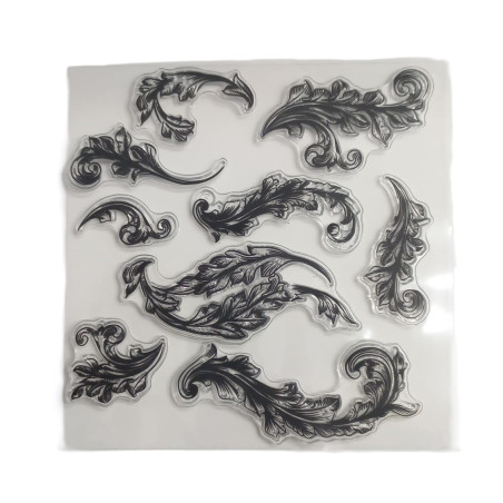 Scrapbook Studio Clear Stamp - Baroque Pattern Background