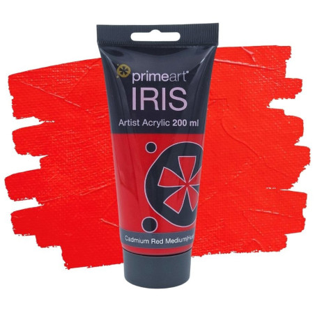 Primeart Iris Acrylic 200ml 238 Cadmium Red Medium