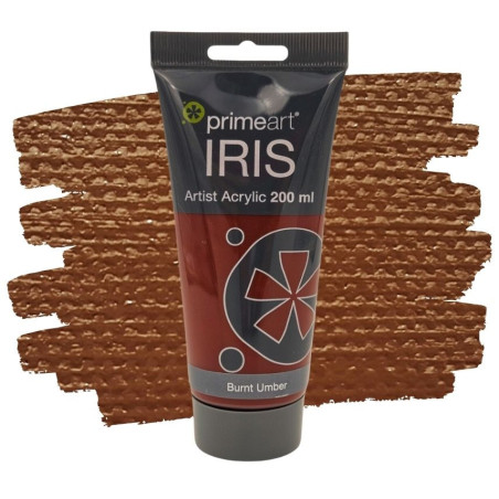 Primeart Iris Acrylic 200ml 530 Burnt Umber