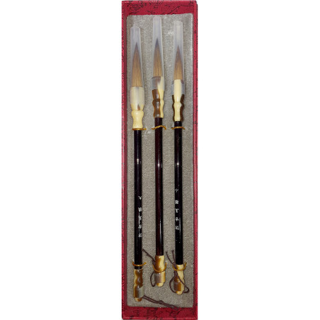 Bamboo Sumi Brush Set 3 pcs Long Handles