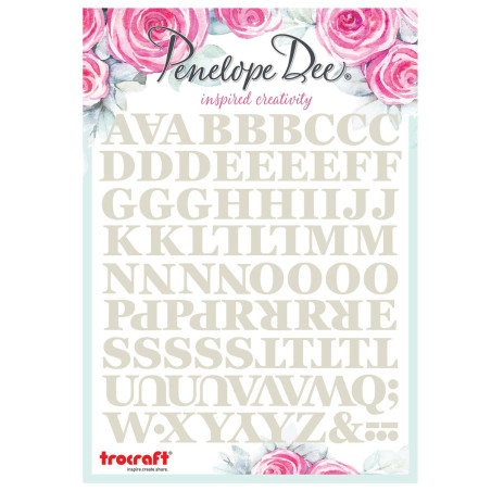 Penelope Dee Desert Rock Alphabet Sticker Cream UC