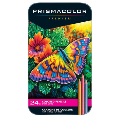 Pencils Prismacolor Premier Soft Core Colored Pencils Tin 24 pc