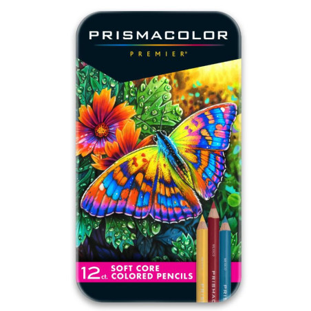 Pencils Prismacolor Premier Soft Core Colored Pencils Tin 12 pc