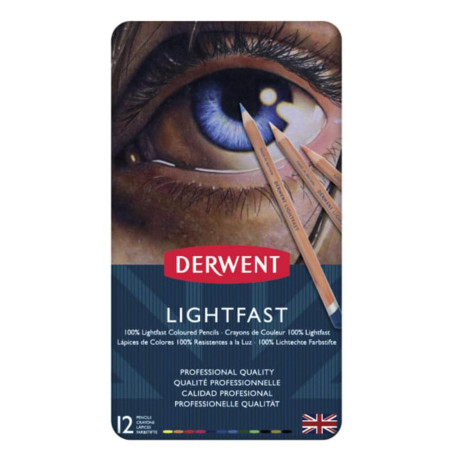Derwent Lightfast Oil-based Colour Pencils 12 colours