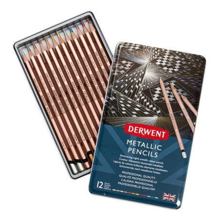 Derwent Metallic Pencils 12pc
