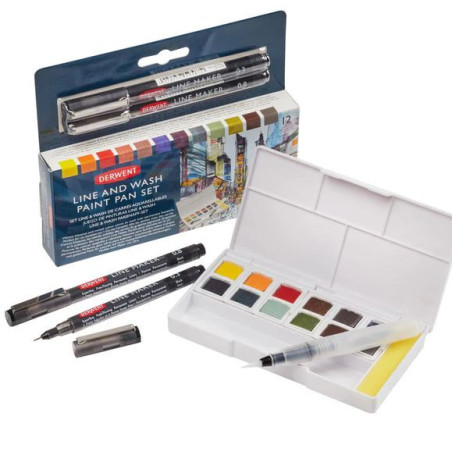 Derwent Line & Wash Paint pan Set