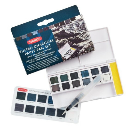 Tinted Charcoal Paint Pan Set