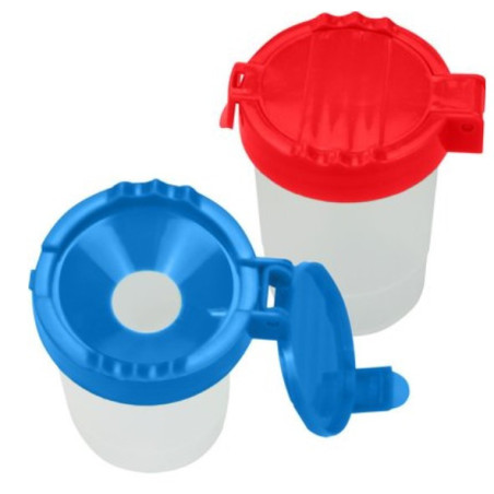 Bantex Water Pot Blue/ Red (for brush wash)
