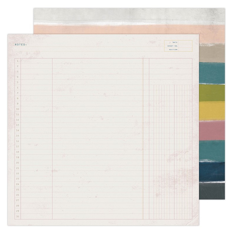 Heidi Swapp Carefree 12 x 12 Scrapbook Paper - Trail Guide