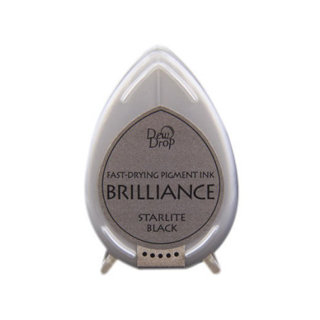 Tsukineko Brilliance Dewdrop Ink Pad - Starlite Black