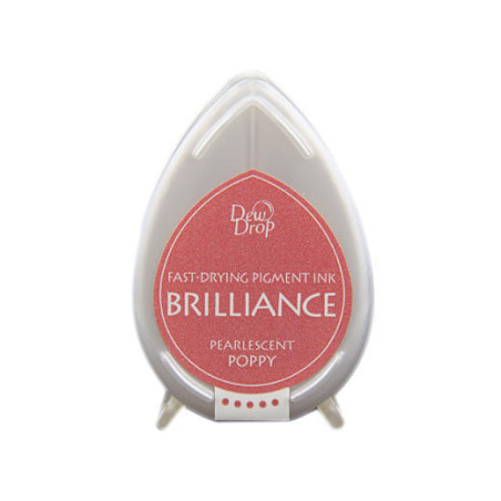 Tsukineko Brilliance Dewdrop Ink Pad - Pearlescent Poppy