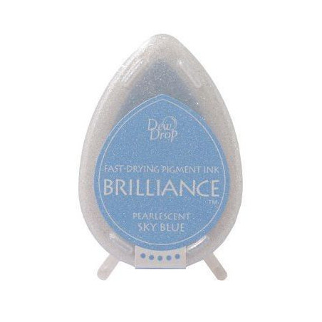 Tsukineko Brilliance Dewdrop Ink Pad - Pearlescent Sky Blue