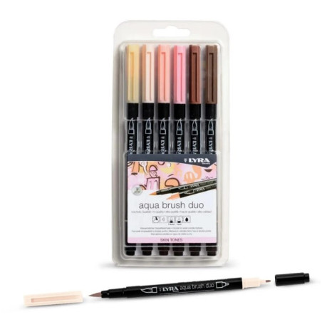 Lyra Rembrandt Aqua Brush Duo Skin Tones 6pc