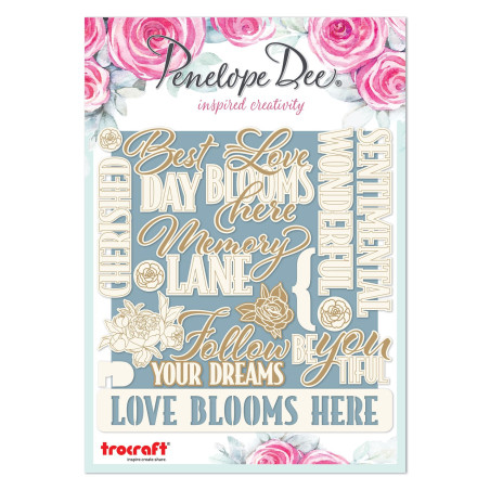 Penelope Dee Ashleigh May Chipboard - Words