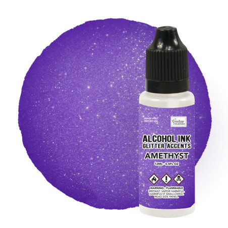 Couture Creations Alcohol Ink - Glitter Accents - Amethyst