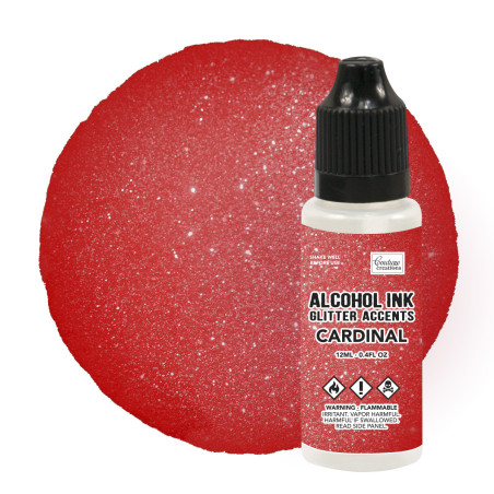 Couture Creations Alcohol Ink - Glitter Accents - Cardinal