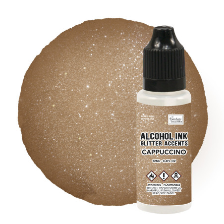 Couture Creations Alcohol Ink - Glitter Accents - Cappuchino