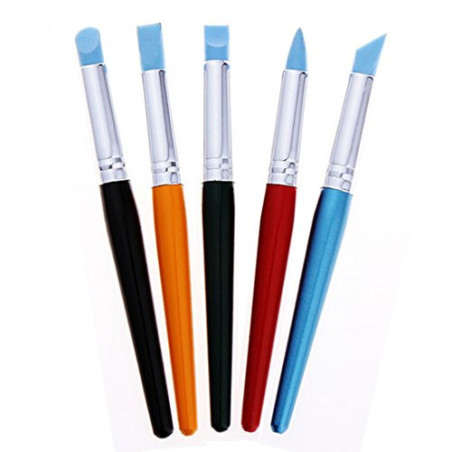 Silicone Rubber Tip Brush Set 6 Piece